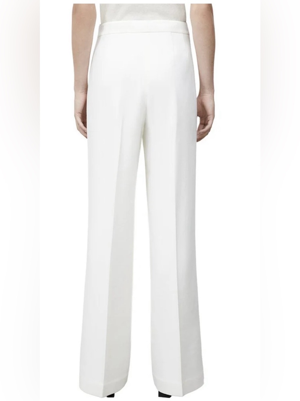 Lafayette 148 New York Women's Pants Wide Leg Dalton Trousers In Cloud size 10 - Picture 2 of 16